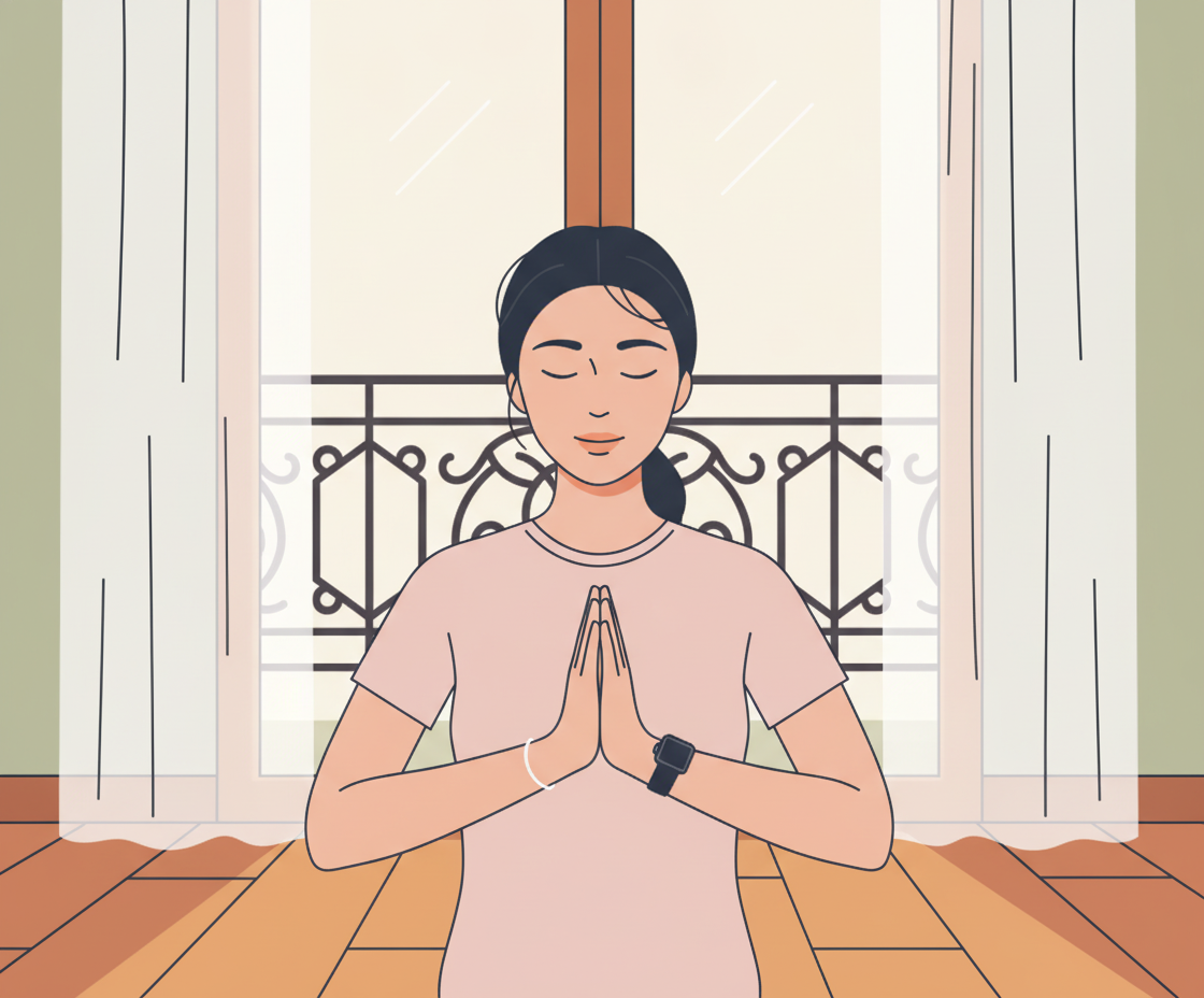 Stuhl-Yoga im Büro: Pitta-Ausgleich in der Mittagspause für gestresste Berufstätige